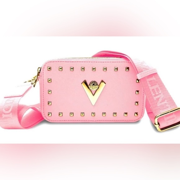 NWT Valentino Orlandi Baby Pink Crossbody‎ Camera-Style Handbag Purse - Picture 1 of 5